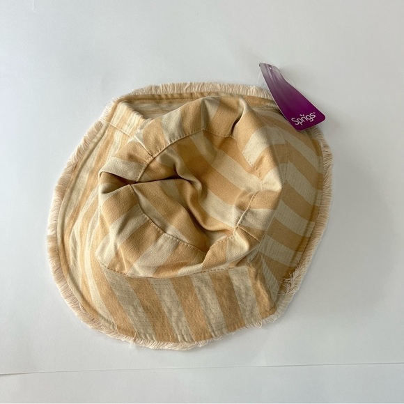 Sprigs Adjustable Wide Brim Striped Bucket Hat - Picture 3 of 9